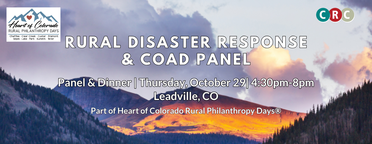 Rural Disaster Response COAD Panel & Dinner